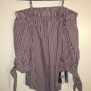 Striped Off the shoulder top